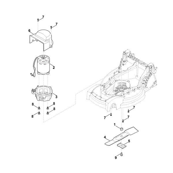 Slika D - Motor, nož RMA 235.0
