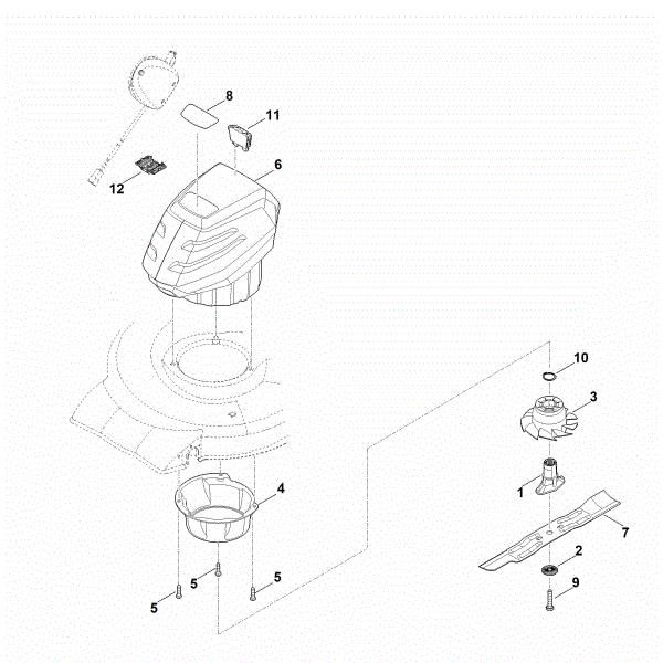 Slika D - Motor, nož RMA 248.0