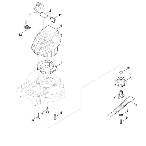 Slika D - Motor, nož RMA 443.0 PC