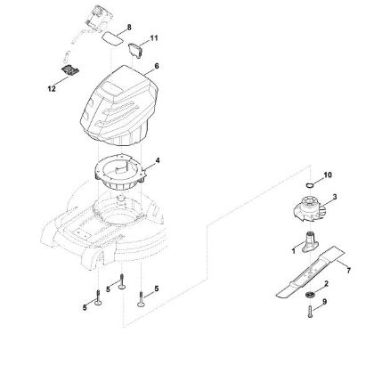 Slika D - Motor, nož RMA 443.1 TC