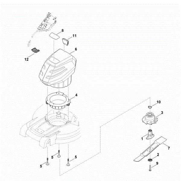 Slika D - Motor, nož RMA 443.2