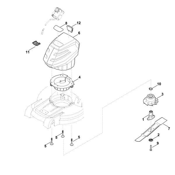 Slika D - Motor, nož RMA 448.1 PC