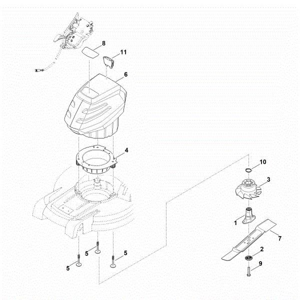 Slika D - Motor, nož RMA 448.2 VC