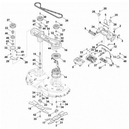 Slika F - Elektronika, nož, motor RMA 765.0 V