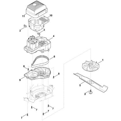 Slika D - Motor, nož RME 443.0