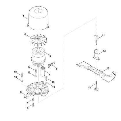 Slika D - Motor, nož RME 545.0