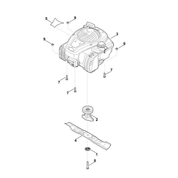Slika D - Motor, nož RM 248.0 T