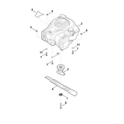 Slika D - Motor, nož RM 253.0 T
