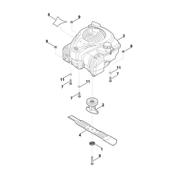 Slika D - Motor, nož RM 253.0 T