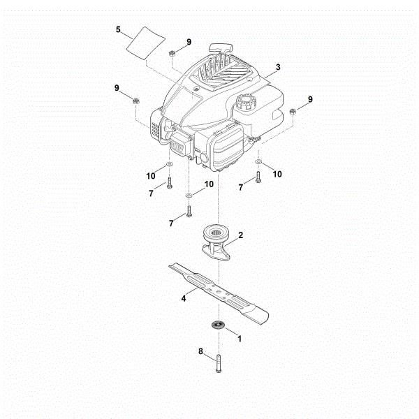 Slika D - Motor, nož RM 253.1 T