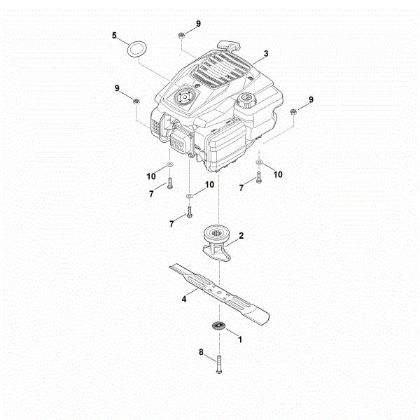 Slika D - Motor, nož RM 253.2 T
