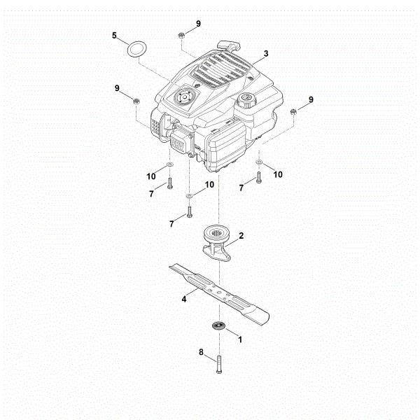 Slika D - Motor, nož RM 253.2 T