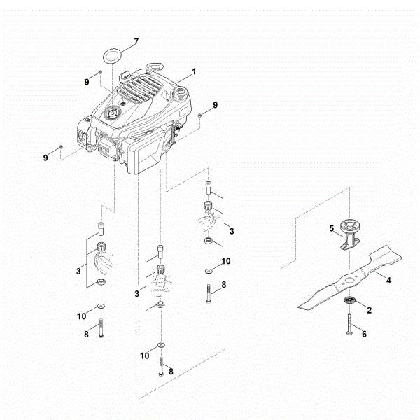 Slika D - Motor, nož RM 3.1 RT