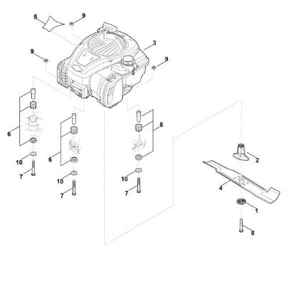 Slika D - Motor, nož RM 443.0