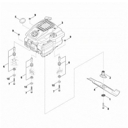 Slika D - Motor, nož RM 443.1