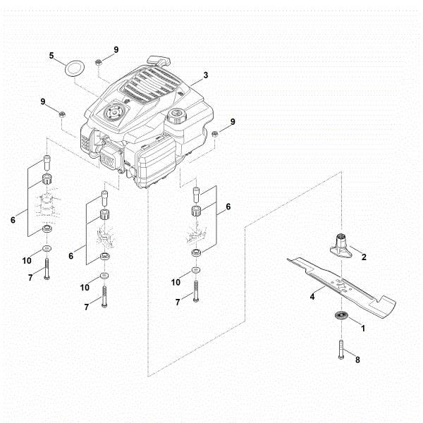Slika D - Motor, nož RM 443.1