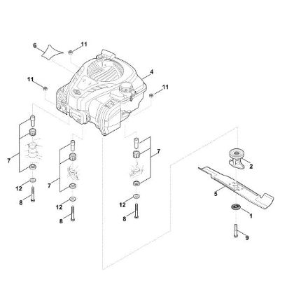 Slika D - Motor, nož RM 448.0 PC