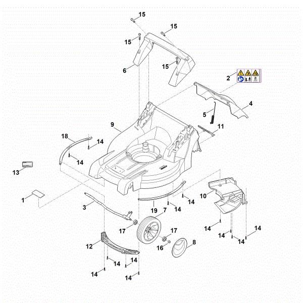 Slika B - Ohišje, sprednja os RM 448.1 TX