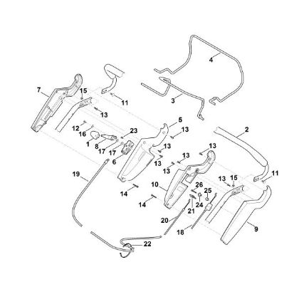 Slika A - Zgornji del krmila RM 545.0 V