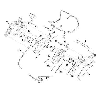 Slika A - Zgornji del krmila RM 545.0 VE