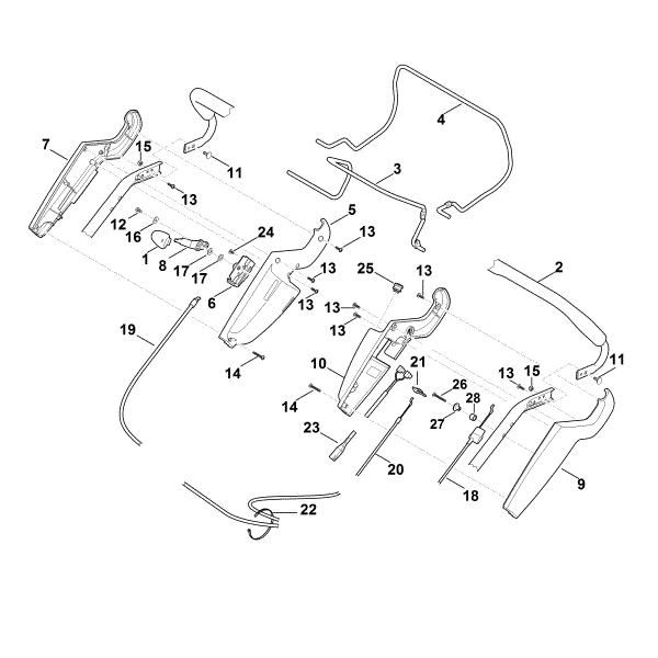 Slika A - Zgornji del krmila RM 545.0 VE