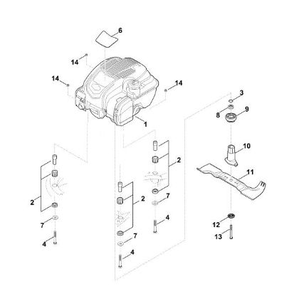 Slika F - Motor, nož RM 545.0 VR