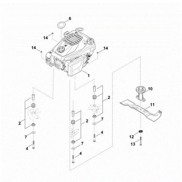 Slika F - Motor, nož RM 545.1 T