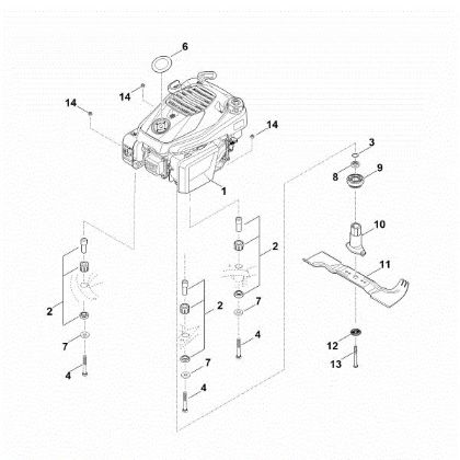 Slika F - Motor, nož RM 545.1 V