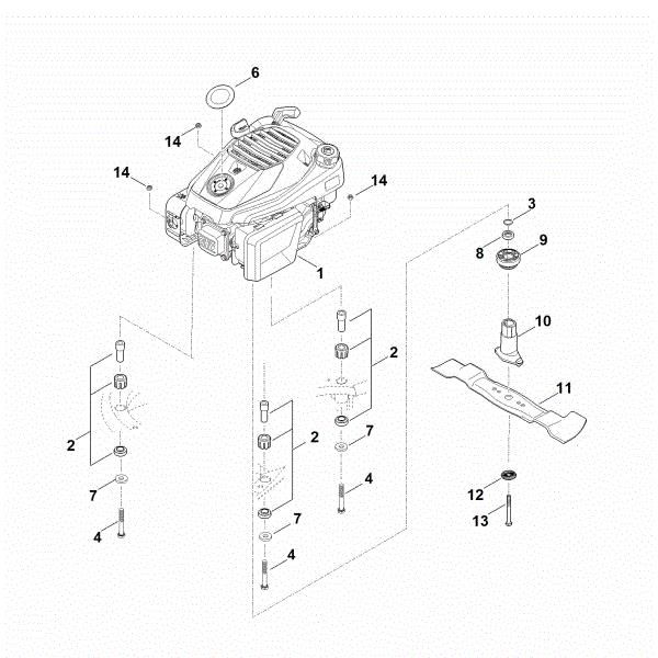 Slika F - Motor, nož RM 545.1 VM