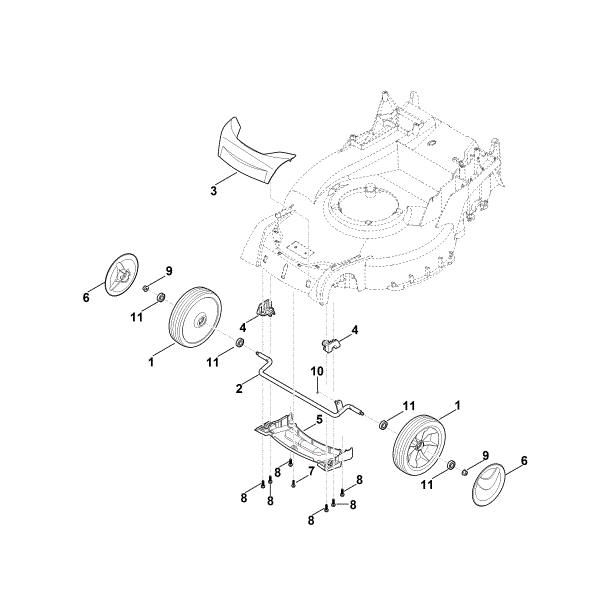 Slika D - Sprednja os, pokrov RM 655.0 RS