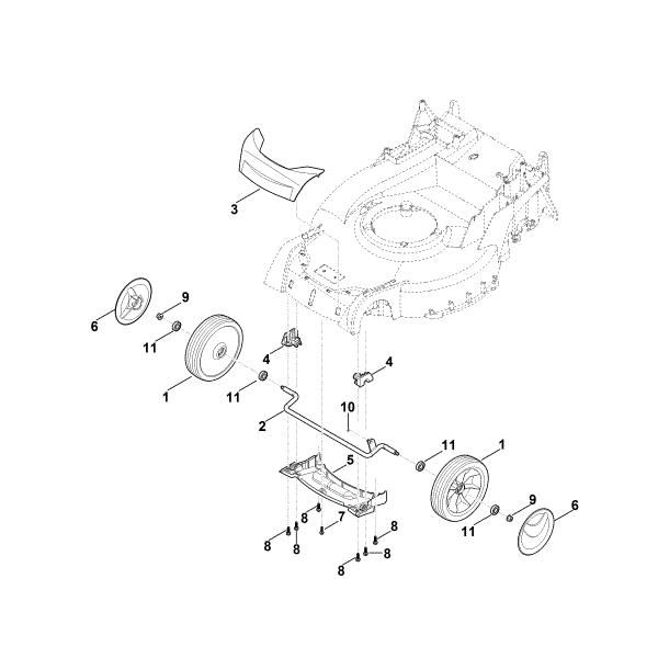 Slika D - Sprednja os, pokrov RM 655.0 YS