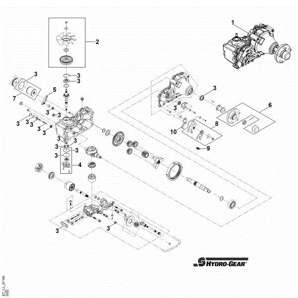 Slika A - Pogon preme levo 1015-1057L