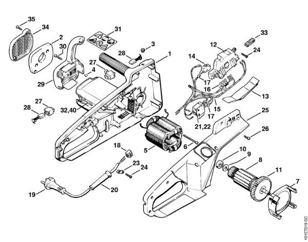 Elektricne motorne žage (MSE) E 220 C Elektromotor E 220 C, E 20 C della Marca Stihl