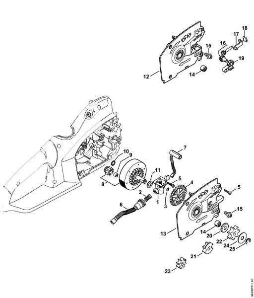 Elektricne motorne žage (MSE) MSE 230 C-BQ Oljna crpalka, verižnik della Marca Stihl