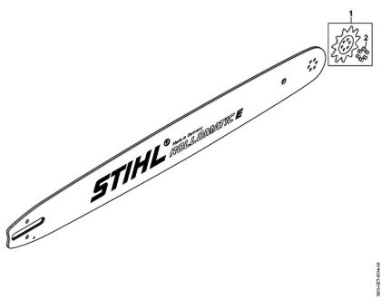 Meci Tirnica R 40cm/16" 1,6mm/0.063" 3/8" Rollomatic E 3/8" 11 Zobje (.063") della Marca Stihl