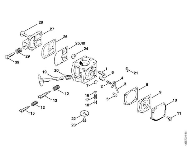 Zage z bencinskim motorjem (MS) 009 E Uplinjac C1S-S1 della Marca Stihl