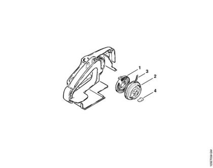Zage z bencinskim motorjem (MS) 009 E Zagonska naprava (35.85), (25.84) della Marca Stihl