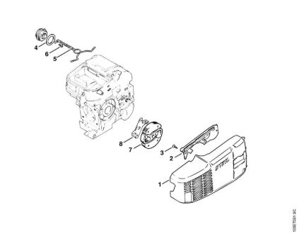 Zage z bencinskim motorjem (MS) 009 EQ Sklopka (33.89), (30.89), (25.84) della Marca Stihl