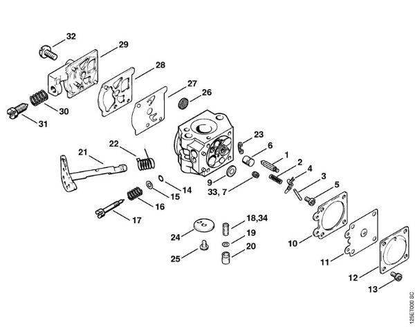 Zage z bencinskim motorjem (MS) 009 EQ Uplinjac WT-323 USA, WT-563 CAN della Marca Stihl