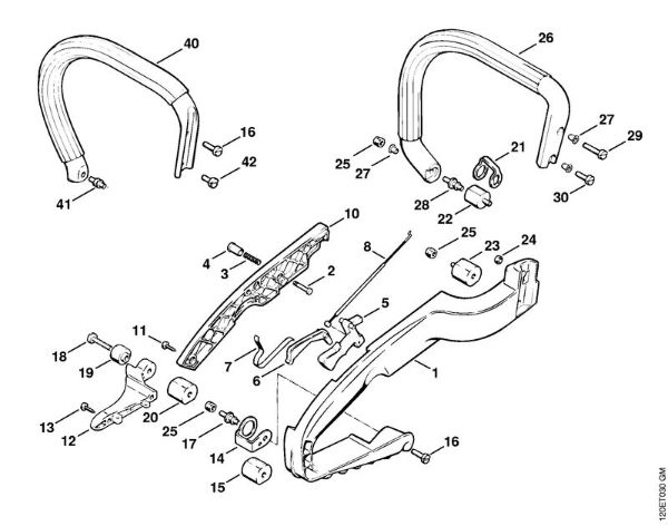 Zage z bencinskim motorjem (MS) 010 AVEQ Rocaj della Marca Stihl