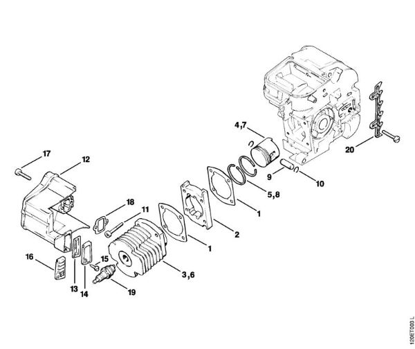 Zage z bencinskim motorjem (MS) 010 AVEQ Valj della Marca Stihl