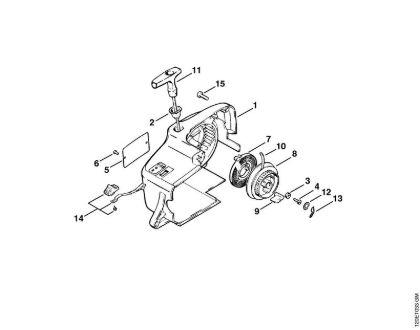 Zage z bencinskim motorjem (MS) 010 AVEQ Zagonska naprava della Marca Stihl