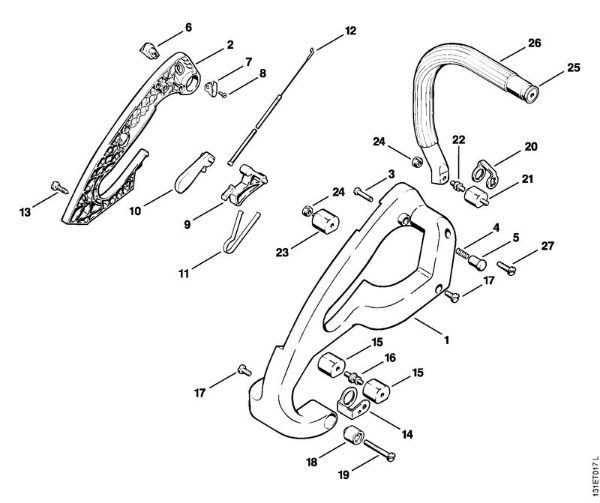 Zage z bencinskim motorjem (MS) 012 AVEQ Rocaj AVT della Marca Stihl