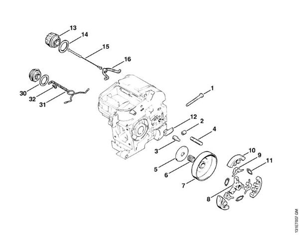 Zage z bencinskim motorjem (MS) 012 AVEQ Sklopka della Marca Stihl