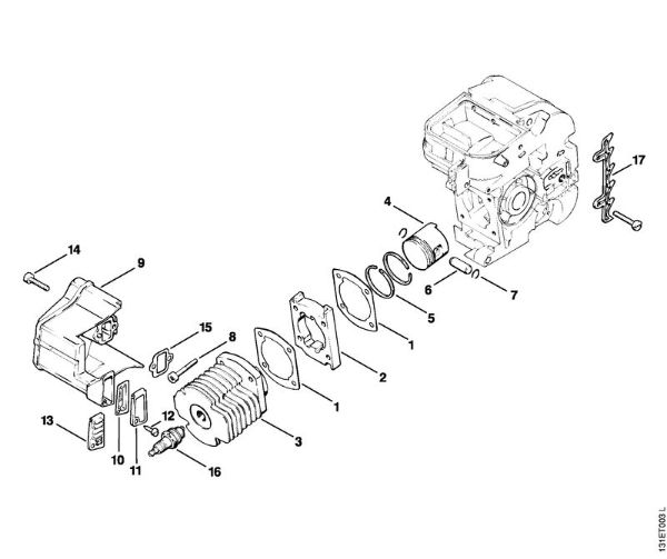Zage z bencinskim motorjem (MS) 012 AVTEQ Valj della Marca Stihl