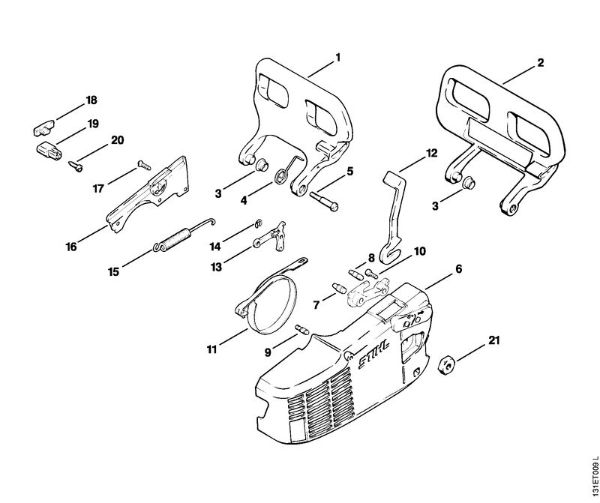 Zage z bencinskim motorjem (MS) 012 AVTEQ Zavora verige della Marca Stihl