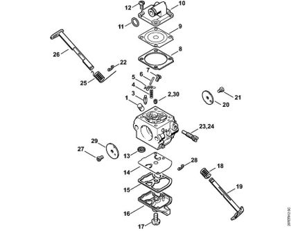 Zage z bencinskim motorjem (MS) 017 Uplinjac C1Q-S57, C1Q-S57 della Marca Stihl