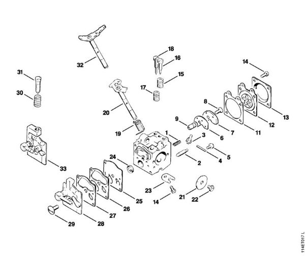 Zage z bencinskim motorjem (MS) 020 (1114) Uplinjac WA-1, WA-86 (36.80) della Marca Stihl