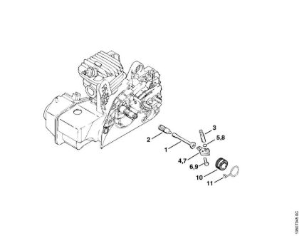 Zage z bencinskim motorjem (MS) 021 Oljna crpalka della Marca Stihl