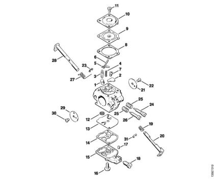 Zage z bencinskim motorjem (MS) 025 Uplinjac C1Q-S11 (13.94) della Marca Stihl